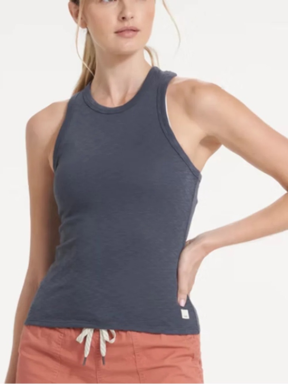 Vuori Sunrise High Neck Tank - Azure
